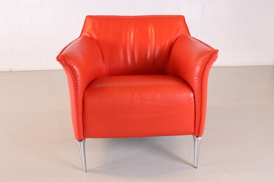 Image 1 of Leolux mayon fauteuil rood leer