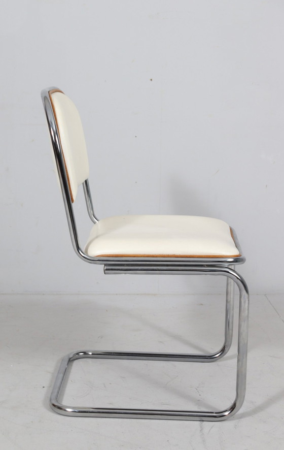 Image 1 of  Set van 4 sledestoelen in Bauhaus-stijl, Italië, jaren 1970