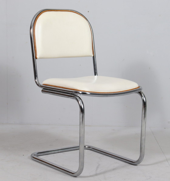 Image 1 of  Set van 4 sledestoelen in Bauhaus-stijl, Italië, jaren 1970