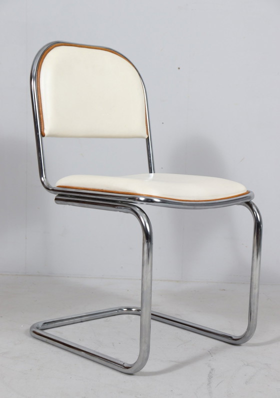 Image 1 of  Set van 4 sledestoelen in Bauhaus-stijl, Italië, jaren 1970