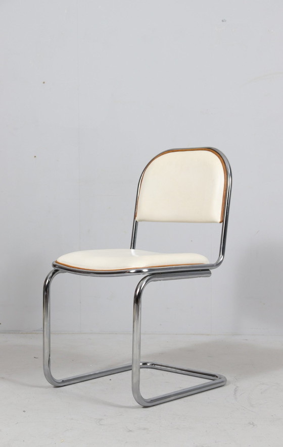 Image 1 of  Set van 4 sledestoelen in Bauhaus-stijl, Italië, jaren 1970