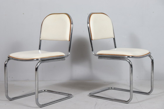 Image 1 of  Set van 4 sledestoelen in Bauhaus-stijl, Italië, jaren 1970