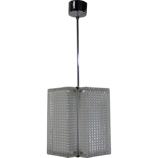Glazen hanglamp uit de Mid Century, Tsjecho-Slowakije 1970