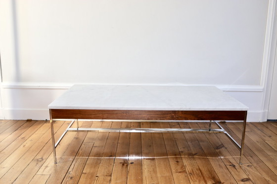Image 1 of Georges Nelson Marmer en Rozenhout Design Salontafel 1970
