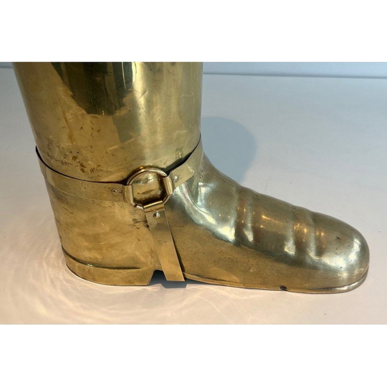 Image 1 of Vintage messing paraplubak in de vorm van een laars