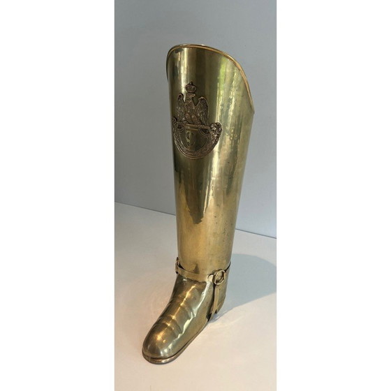 Image 1 of Vintage messing paraplubak in de vorm van een laars