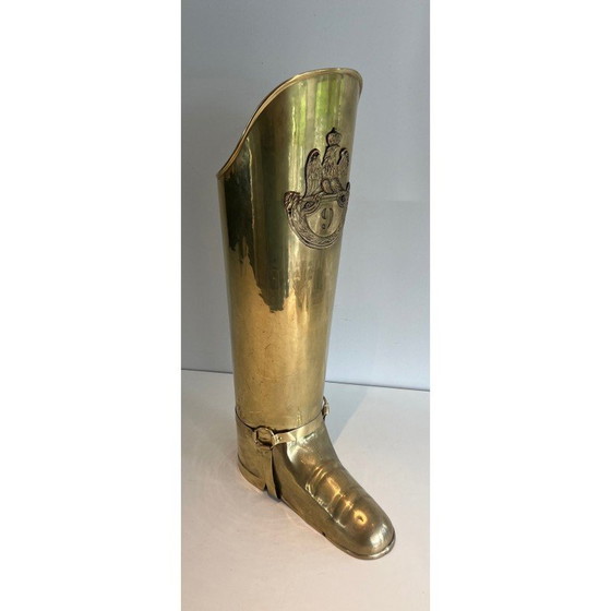 Image 1 of Vintage messing paraplubak in de vorm van een laars