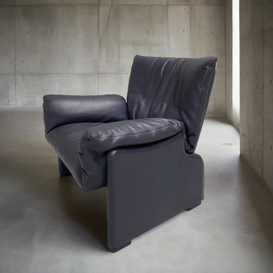 Image 1 of Cassina Palmaria Leren Fauteuil design Vico Magistretti