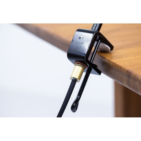 Image 1 of Vintage stalen en aluminium klem bureaulamp van Alf Svensson voor Bergboms, Zweden 1950