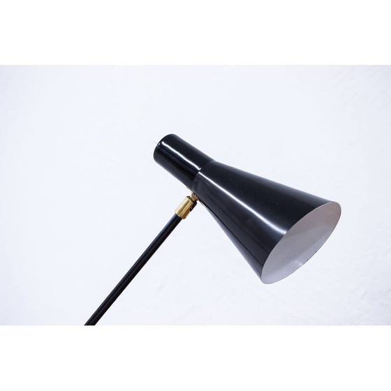 Image 1 of Vintage stalen en aluminium klem bureaulamp van Alf Svensson voor Bergboms, Zweden 1950