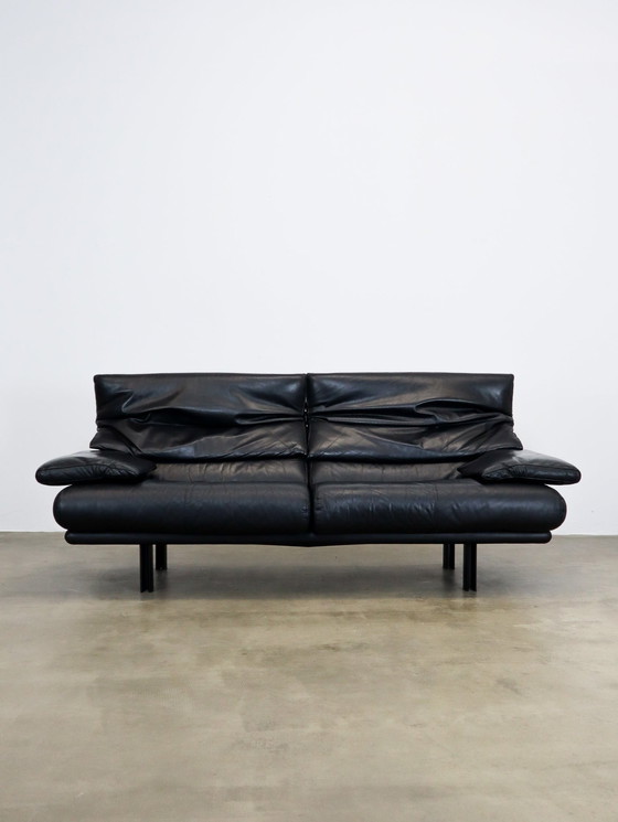 Image 1 of Zwarte Leren Alanda Sofa B&B Italia