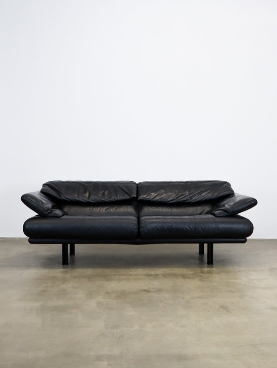 Image 1 of Zwarte Leren Alanda Sofa B&B Italia