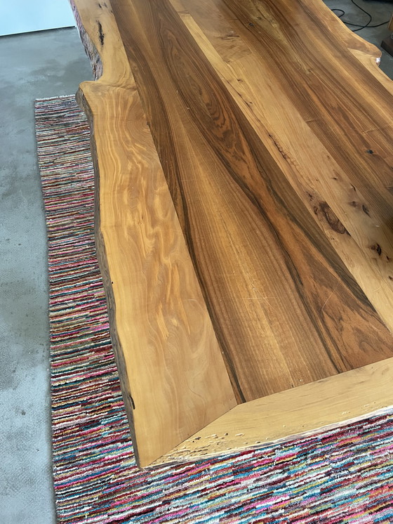 Image 1 of Boomstam handgemaakte houten gave tafel