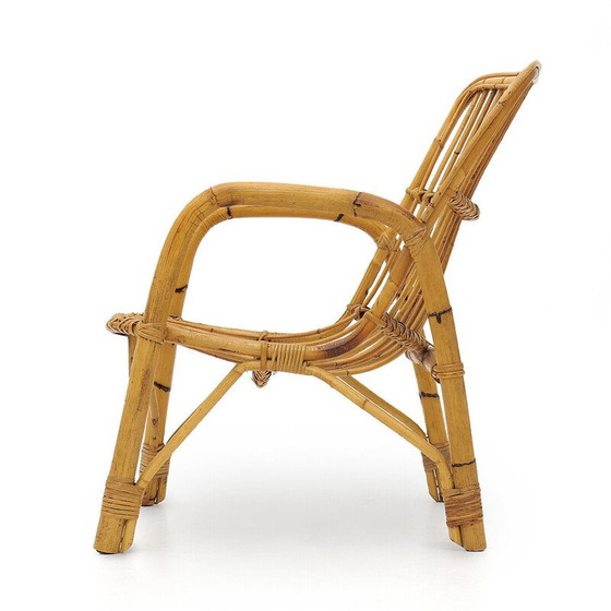 Image 1 of Paar vintage rotan fauteuils, jaren 1960