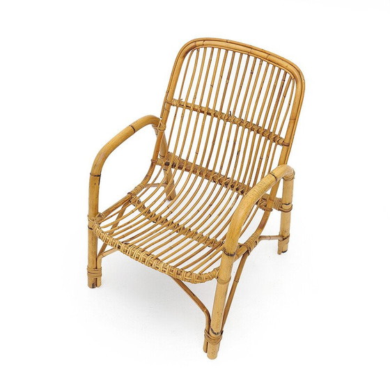 Image 1 of Paar vintage rotan fauteuils, jaren 1960