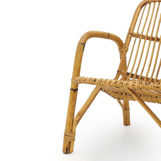 Image 1 of Paar vintage rotan fauteuils, jaren 1960