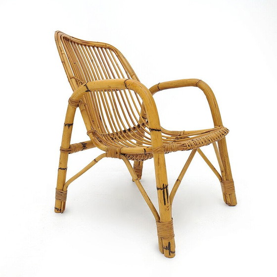 Image 1 of Paar vintage rotan fauteuils, jaren 1960