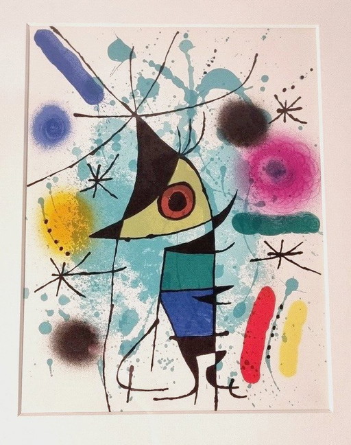 Originele litho - Surrealistische vis - Joan Miró - 1960