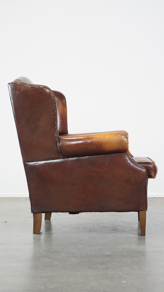 Image 1 of Oorfauteuil Gemaakt Van Schapenleer