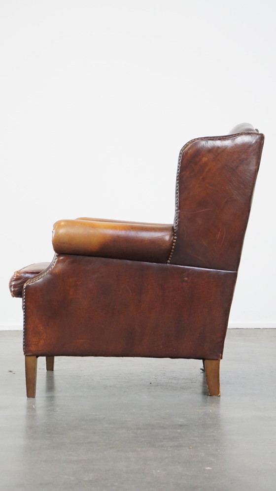 Image 1 of Oorfauteuil Gemaakt Van Schapenleer