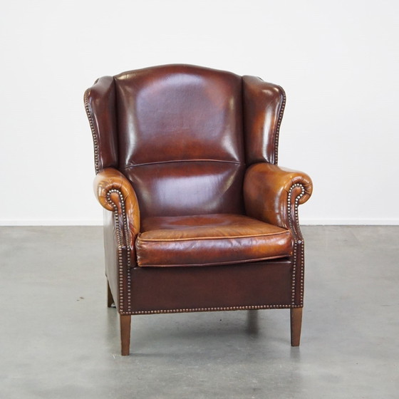 Image 1 of Oorfauteuil Gemaakt Van Schapenleer