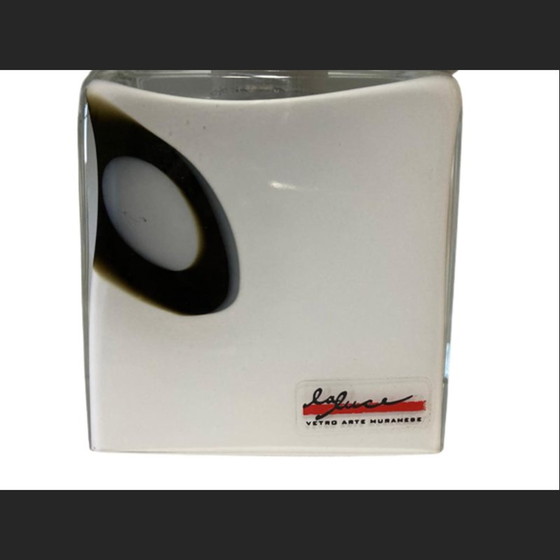 Image 1 of Vintage verstelbare hanglamp van Murano glas, verchroomd metaal en staal voor The Luce, Italië jaren 1990