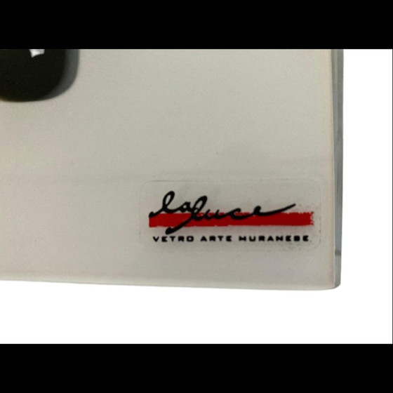 Image 1 of Vintage verstelbare hanglamp van Murano glas, verchroomd metaal en staal voor The Luce, Italië jaren 1990