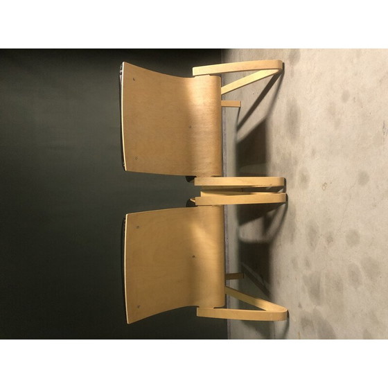 Image 1 of Paar vintage berkenmultiplex fauteuils van Nadin door Hans Peter Weidmann voor Artek, 1990
