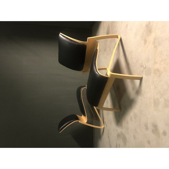 Image 1 of Paar vintage berkenmultiplex fauteuils van Nadin door Hans Peter Weidmann voor Artek, 1990