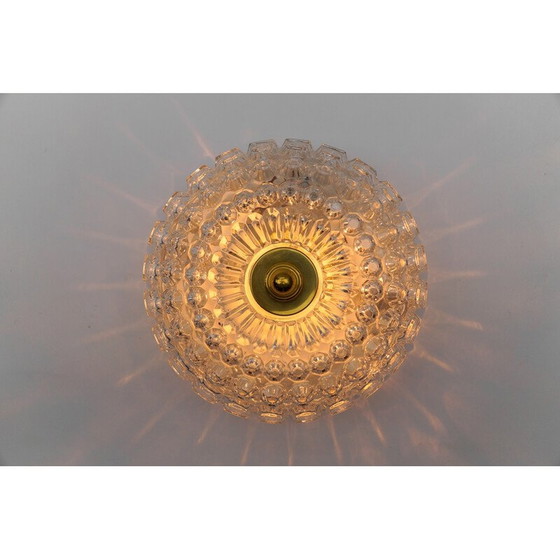Image 1 of Vintage glazen plafondlamp voor Limburg, Duitsland 1960