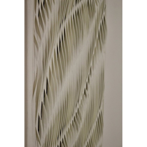 Image 1 of Eigentijds vintage textuurschilderij met golfeffect