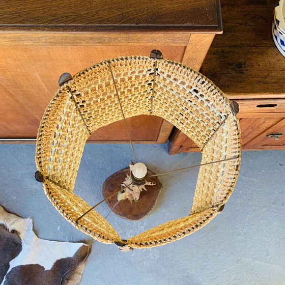 Image 1 of Vintage handgemaakte brutalistische vloerlamp