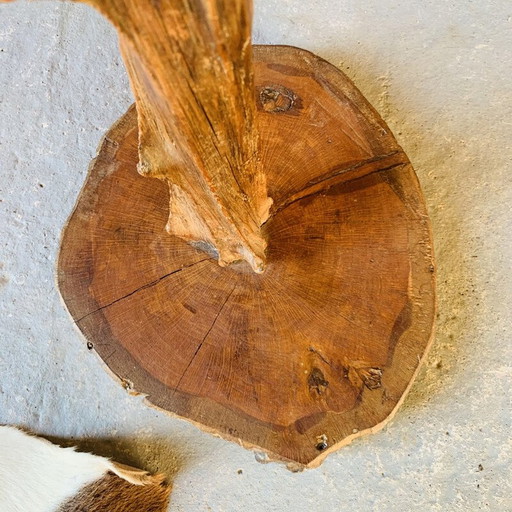 Vintage handgemaakte brutalistische vloerlamp