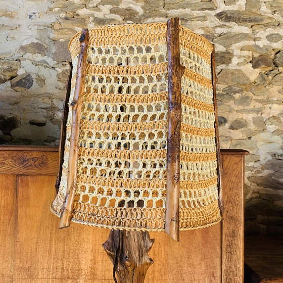 Image 1 of Vintage handgemaakte brutalistische vloerlamp