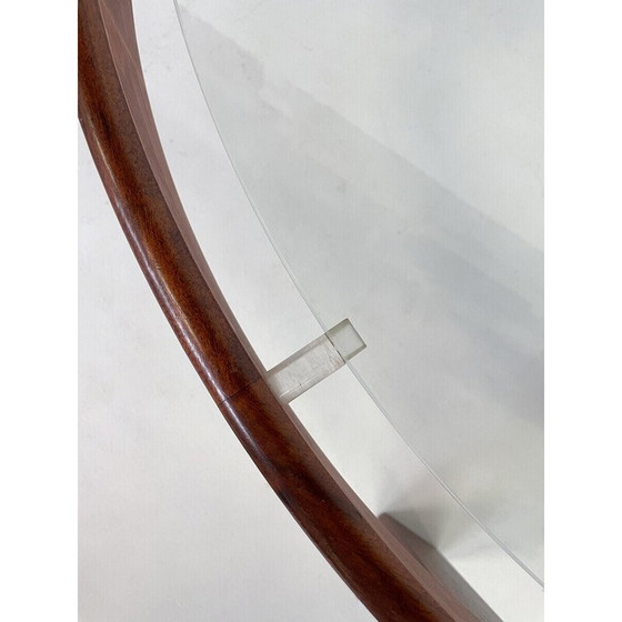 Image 1 of Vintage salontafel van hout en glas