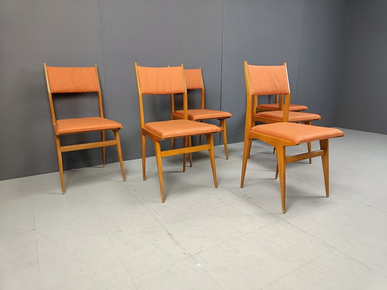 Image 1 of Mid Century Italiaanse eetkamerstoelen, 1950S