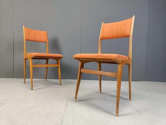 Image 1 of Mid Century Italiaanse eetkamerstoelen, 1950S