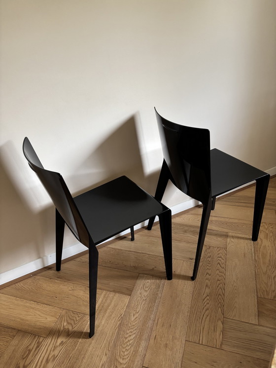 Image 1 of 8X Molteni & C Alfa Stoelen Hannes Wettstein