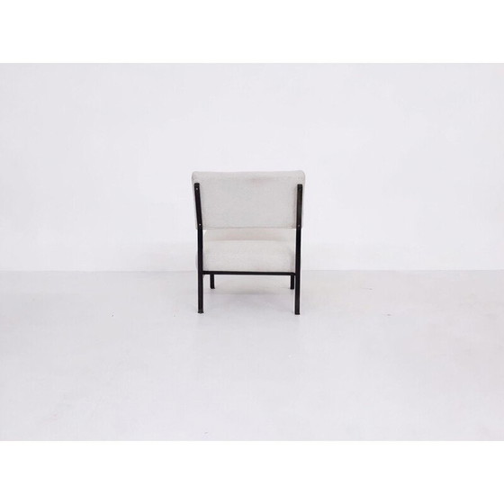 Image 1 of Vintage zwart gelakte metalen fauteuil model 36DLA van Gijs van der Sluis, 1960