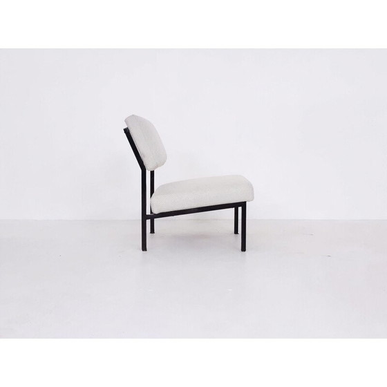 Image 1 of Vintage zwart gelakte metalen fauteuil model 36DLA van Gijs van der Sluis, 1960