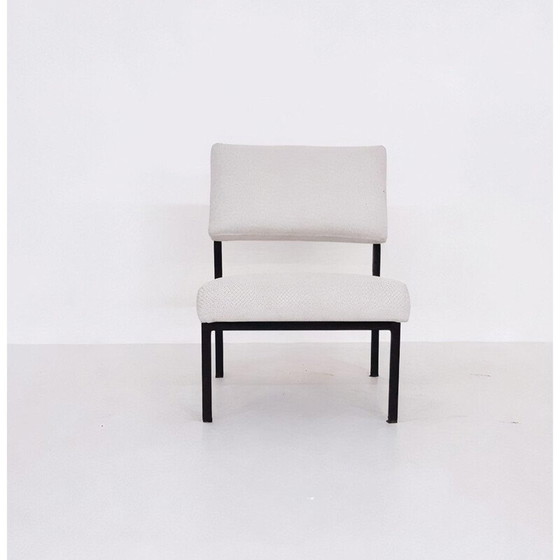 Image 1 of Vintage zwart gelakte metalen fauteuil model 36DLA van Gijs van der Sluis, 1960