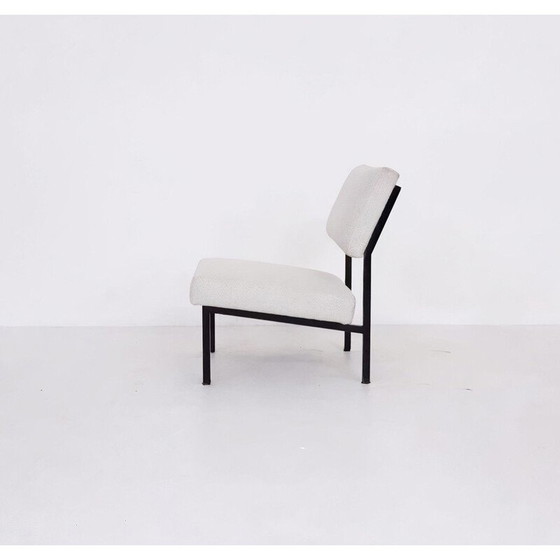 Image 1 of Vintage zwart gelakte metalen fauteuil model 36DLA van Gijs van der Sluis, 1960