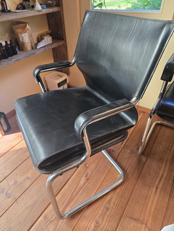 Image 1 of 2x Vintage Tube Frame Chairs