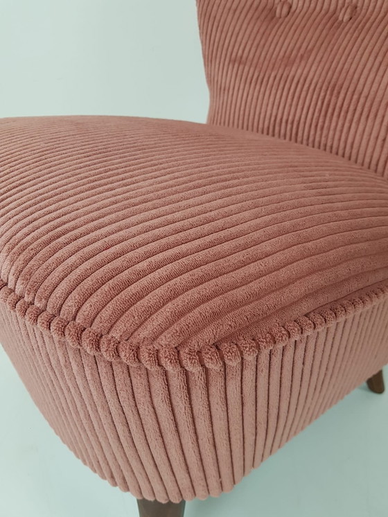 Image 1 of Artifort Theo Ruth Cocktailstoeltje | Clubfauteuil Roze Rib