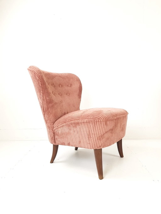 Artifort Theo Ruth Cocktailstoeltje | Clubfauteuil Roze Rib