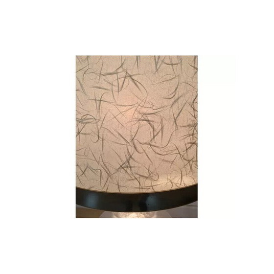 Image 1 of Vintage wit glazen vloerlamp met 2 lampen, 1970