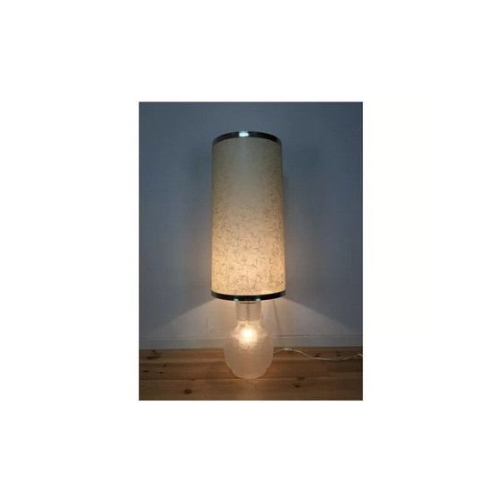 Image 1 of Vintage wit glazen vloerlamp met 2 lampen, 1970