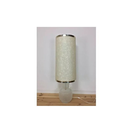 Image 1 of Vintage wit glazen vloerlamp met 2 lampen, 1970