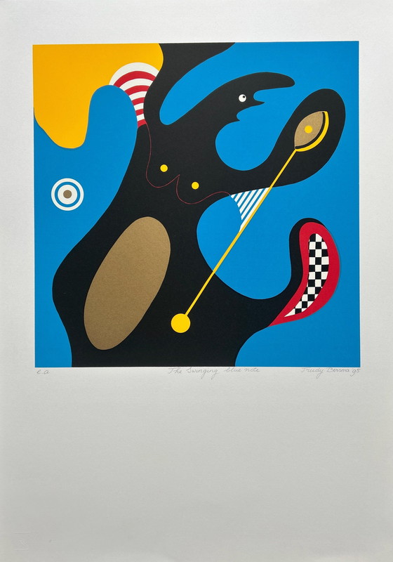 Image 1 of Zeefdruk Trudy Bersma - The Swinging Blue Note