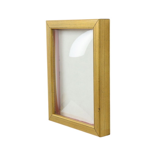 Gouden Houten Lijst Met Convex Glas 